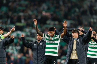 Matheus Reis UEFA Şampiyonlar Ligi maçında Estadio Jose Alvalade 'de (Maciej Rogowski / Ball Raw Images) Sporting CP ve Paris Saint-Germain takımları arasında görüldü.)