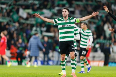 Goncalo Inacio, UEFA Şampiyonlar Ligi maçında Estadio Jose Alvalade 'de (Maciej Rogowski / Ball Raw Images) Sporting CP ve Paris Saint-Germain takımları arasında görüldü.)
