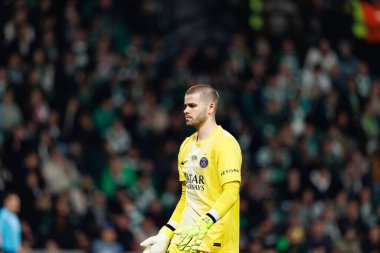 Lucas Chevalier, UEFA Şampiyonlar Ligi maçında Estadio Jose Alvalade 'de (Maciej Rogowski / Ball Raw Images) Sporting CP ve Paris Saint-Germain takımları arasında görüldü.)