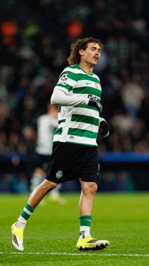 Ricardo Mangas, UEFA Şampiyonlar Ligi maçında Estadio Jose Alvalade 'de (Maciej Rogowski / Ball Raw Images) Sporting CP ve Paris Saint-Germain takımları arasında görüldü.)