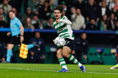 Francisco Trincao, UEFA Şampiyonlar Ligi maçında Estadio Jose Alvalade 'de (Maciej Rogowski / Ball Raw Images) Sporting CP ve Paris Saint-Germain takımları arasında görüldü.)