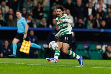 Francisco Trincao, UEFA Şampiyonlar Ligi maçında Estadio Jose Alvalade 'de (Maciej Rogowski / Ball Raw Images) Sporting CP ve Paris Saint-Germain takımları arasında görüldü.)