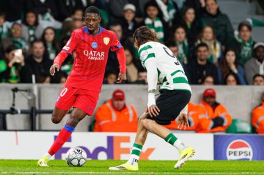 Ousmane Dembele, UEFA Şampiyonlar Ligi maçında Estadio Jose Alvalade 'de (Maciej Rogowski / Ball Raw Images) Sporting CP ve Paris Saint-Germain takımları arasında görüldü.)