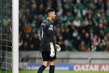 Rui Silva UEFA Şampiyonlar Ligi maçında Estadio Jose Alvalade 'de (Maciej Rogowski / Ball Raw Images) Sporting CP ve Paris Saint-Germain takımları arasında görüldü.)