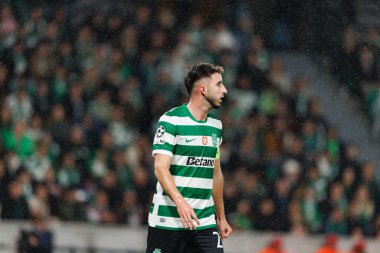 Goncalo Inacio, UEFA Şampiyonlar Ligi maçında Estadio Jose Alvalade 'de (Maciej Rogowski / Ball Raw Images) Sporting CP ve Paris Saint-Germain takımları arasında görüldü.)