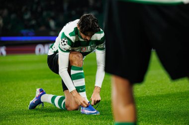 Francisco Trincao, UEFA Şampiyonlar Ligi maçında Estadio Jose Alvalade 'de (Maciej Rogowski / Ball Raw Images) Sporting CP ve Paris Saint-Germain takımları arasında görüldü.)
