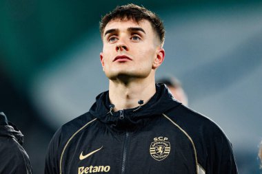 Ivan Fresneda UEFA Şampiyonlar Ligi maçında Estadio Jose Alvalade 'de (Maciej Rogowski / Ball Raw Images) Sporting CP ve Paris Saint-Germain takımları arasında görüldü.)