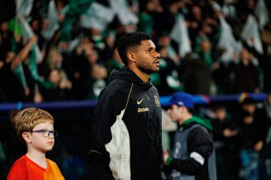 Matheus Reis UEFA Şampiyonlar Ligi maçında Estadio Jose Alvalade 'de (Maciej Rogowski / Ball Raw Images) Sporting CP ve Paris Saint-Germain takımları arasında görüldü.)
