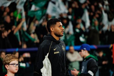 Matheus Reis UEFA Şampiyonlar Ligi maçında Estadio Jose Alvalade 'de (Maciej Rogowski / Ball Raw Images) Sporting CP ve Paris Saint-Germain takımları arasında görüldü.)