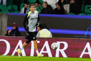 Ricardo Mangas, UEFA Şampiyonlar Ligi maçında Estadio Jose Alvalade 'de (Maciej Rogowski / Ball Raw Images) Sporting CP ve Paris Saint-Germain takımları arasında görüldü.)