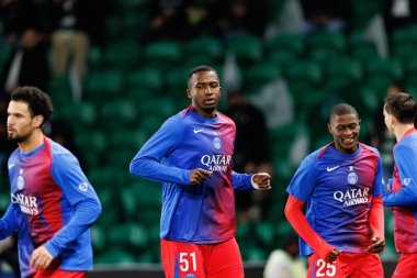 Willian Pacho, UEFA Şampiyonlar Ligi maçında Estadio Jose Alvalade 'de (Maciej Rogowski / Ball Raw Images) Sporting CP ve Paris Saint-Germain takımları arasında görüldü.)