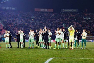 UEFA Avrupa Ligi 'nin Bologna FC ve Celtic FC (Maciej Rogowski / Ball Raw Images) arasındaki faz oyunu sırasında Celtic oyuncuları görülüyor)