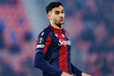 Riccardo Orsolini, Bologna FC ile Celtic FC (Maciej Rogowski / Ball Raw Images) arasındaki UEFA Avrupa Ligi faz maçında görüldü.)