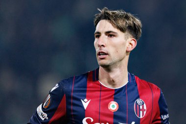 Juan Miranda, Bologna FC ve Celtic FC (Maciej Rogowski / Ball Raw Images) arasında oynanan UEFA Avrupa Ligi faz maçında görüldü.)