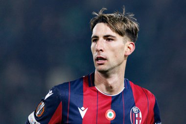 Juan Miranda, Bologna FC ve Celtic FC (Maciej Rogowski / Ball Raw Images) arasında oynanan UEFA Avrupa Ligi faz maçında görüldü.)