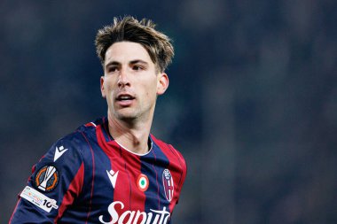 Juan Miranda, Bologna FC ve Celtic FC (Maciej Rogowski / Ball Raw Images) arasında oynanan UEFA Avrupa Ligi faz maçında görüldü.)