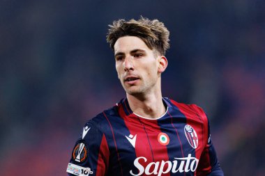 Juan Miranda, Bologna FC ve Celtic FC (Maciej Rogowski / Ball Raw Images) arasında oynanan UEFA Avrupa Ligi faz maçında görüldü.)
