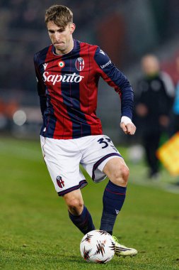 Juan Miranda, Bologna FC ve Celtic FC (Maciej Rogowski / Ball Raw Images) arasında oynanan UEFA Avrupa Ligi faz maçında görüldü.)