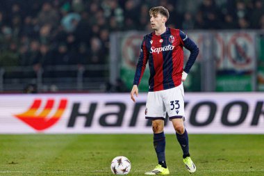 Juan Miranda, Bologna FC ve Celtic FC (Maciej Rogowski / Ball Raw Images) arasında oynanan UEFA Avrupa Ligi faz maçında görüldü.)