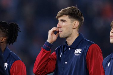 Juan Miranda, Bologna FC ve Celtic FC (Maciej Rogowski / Ball Raw Images) arasında oynanan UEFA Avrupa Ligi faz maçında görüldü.)