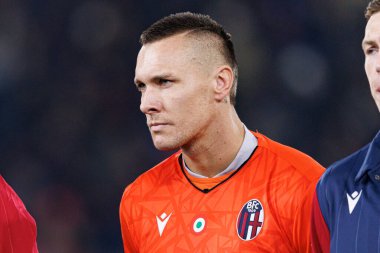 Lukasz Skorupski, Bologna FC ile Celtic FC (Maciej Rogowski / Ball Raw Images) arasındaki UEFA Avrupa Ligi faz maçında görüldü.)