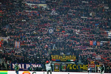 Bologna taraftarları, Bologna FC ile Celtic FC (Maciej Rogowski / Ball Raw Images) arasında oynanan UEFA Avrupa Ligi faz maçında görüldü.)