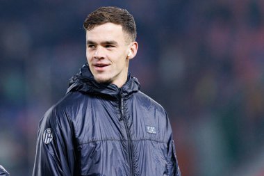 Thijs Dallinga, Bologna FC ile Celtic FC (Maciej Rogowski / Ball Raw Images) arasında oynanan UEFA Avrupa Ligi faz maçında görüldü.)