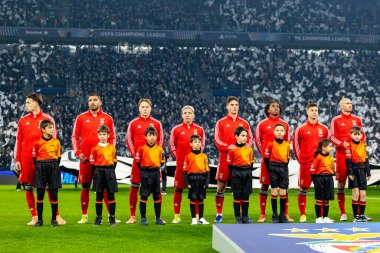 Benfica takımı Juventus FC ve SL Benfica (Maciej Rogowski / Ball Raw Images) arasındaki Şampiyonlar Ligi faz maçında görüldü.)