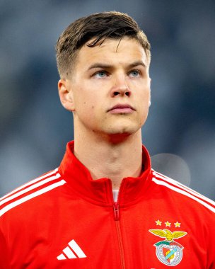 Samuel Dahl, Juventus FC ve SL Benfica (Maciej Rogowski / Ball Raw Images) arasındaki Şampiyonlar Ligi faz maçında görüldü.)