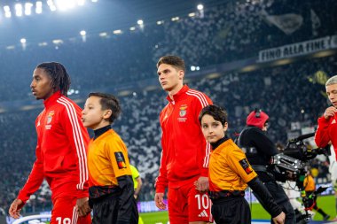 Georgiy Sudakov, Juventus FC ile SL Benfica (Maciej Rogowski / Ball Raw Images) arasındaki Şampiyonlar Ligi faz maçında görüldü.)