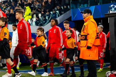 Leandro Barreiro, Juventus FC ve SL Benfica (Maciej Rogowski / Ball Raw Images) arasındaki Şampiyonlar Ligi faz maçında görüldü.)