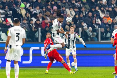 Juventus FC ile SL Benfica (Maciej Rogowski / Ball Raw Images) arasındaki Şampiyonlar Ligi faz maçında Khephren Thuram görüldü.)