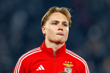 Andreas Schjelderup, Juventus FC ve SL Benfica (Maciej Rogowski / Ball Raw Images) arasındaki Şampiyonlar Ligi faz maçında görüldü.)