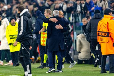 Luciano Spalletti ve Jose Mourinho, Juventus FC ve SL Benfica (Maciej Rogowski / Ball Raw Images) arasındaki Şampiyonlar Ligi faz maçında)