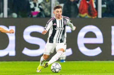 Francisco Conceicao, Juventus FC ve SL Benfica (Maciej Rogowski / Ball Raw Images) arasındaki Şampiyonlar Ligi faz maçında görüldü.)