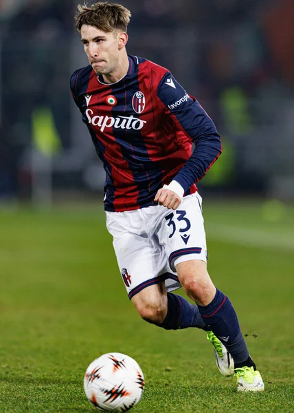 Juan Miranda, Bologna FC ve Celtic FC (Maciej Rogowski / Ball Raw Images) arasında oynanan UEFA Avrupa Ligi faz maçında görüldü.)