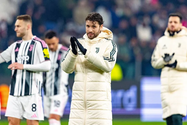 Manuel Locatelli, Juventus FC ve SL Benfica (Maciej Rogowski / Ball Raw Images) arasındaki Şampiyonlar Ligi faz maçında görüldü.)