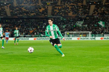 Valentin Gomez, Real Betis Balompie ve Feyenoord Rotterdam (Maciej Rogowski / Ball Raw Images) takımları arasında oynanan UEFA Avrupa Ligi maçında görüldü.)