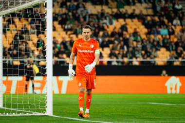 Timon Wellenreuther, Real Betis Balompie ve Feyenoord Rotterdam (Maciej Rogowski / Ball Raw Images) takımları arasında oynanan UEFA Avrupa Ligi maçında görüldü.)