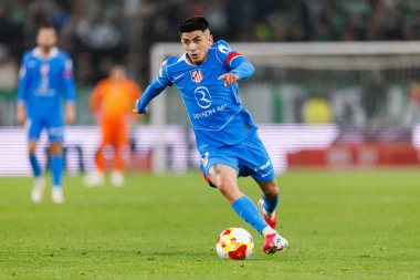 Thiago Almada, Real Betis Balompie ve Atletico de Madrid (Maciej Rogowski / Ball Raw Images) takımları arasındaki çeyrek final maçında görüldü.)