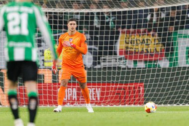 Juan Musso, Real Betis Balompie ve Atletico de Madrid (Maciej Rogowski / Ball Raw Images) takımları arasındaki çeyrek final maçında görüldü.)