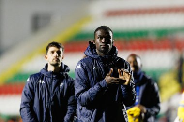 Kevin Boma, Liga Portekiz maçı sırasında Estrela Amadora ve GD Estoril praia takımları arasında Estadio Jose Gomes 'de görüldü (Maciej Rogowski / Ball Raw Images)