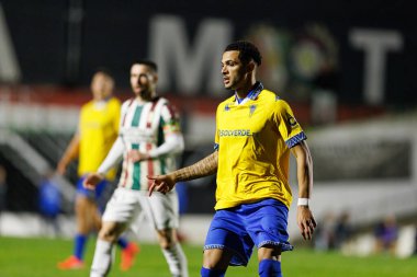 Antef Tsoungui, Liga Portekiz maçı sırasında Estrela Amadora ve GD Estoril praia takımları arasında Estadio Jose Gomes 'de (Maciej Rogowski / Ball Raw Images) görüldü.)