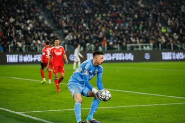 Anatoliy Trubin, Juventus FC ve SL Benfica (Maciej Rogowski / Ball Raw Images) arasındaki Şampiyonlar Ligi faz maçında görüldü.)
