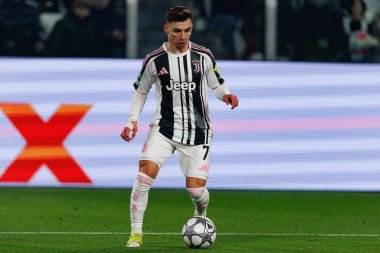 Francisco Conceicao, Juventus FC ve SL Benfica (Maciej Rogowski / Ball Raw Images) arasındaki Şampiyonlar Ligi faz maçında görüldü.)