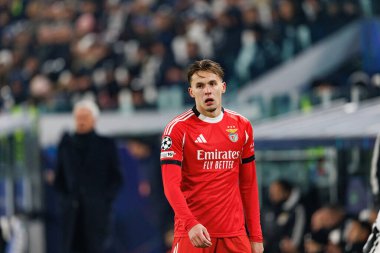 Amar Dediç, Juventus FC ile SL Benfica (Maciej Rogowski / Ball Raw Images) arasındaki Şampiyonlar Ligi faz maçında görüldü.)