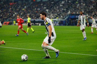 Manuel Locatelli, Juventus FC ve SL Benfica (Maciej Rogowski / Ball Raw Images) arasındaki Şampiyonlar Ligi faz maçında görüldü.)