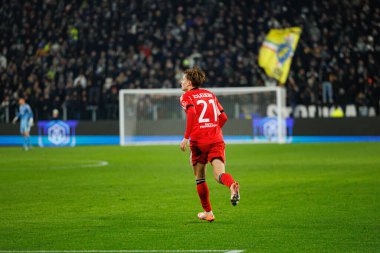 Andreas Schjelderup, Juventus FC ve SL Benfica (Maciej Rogowski / Ball Raw Images) arasındaki Şampiyonlar Ligi faz maçında görüldü.)