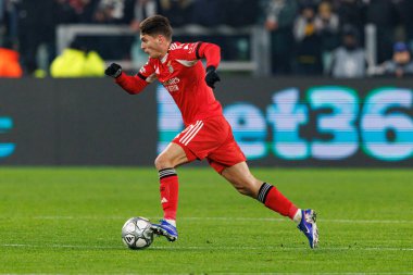 Georgiy Sudakov, Juventus FC ile SL Benfica (Maciej Rogowski / Ball Raw Images) arasındaki Şampiyonlar Ligi faz maçında görüldü.)