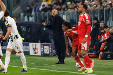 Luciano Spalletti, Juventus FC ve SL Benfica (Maciej Rogowski / Ball Raw Images) arasındaki Şampiyonlar Ligi faz maçında görüldü.)